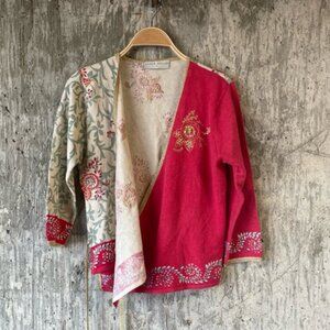 KAREN MILLEN Women's Open Front Wrap Style Cardigan Size 3